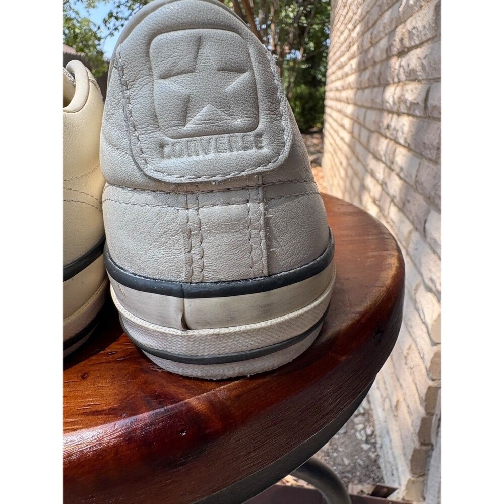 Converse x John Varvatos Star Player Mens Size 9 Leather Distressed White Ivory - Picture 4 of 10